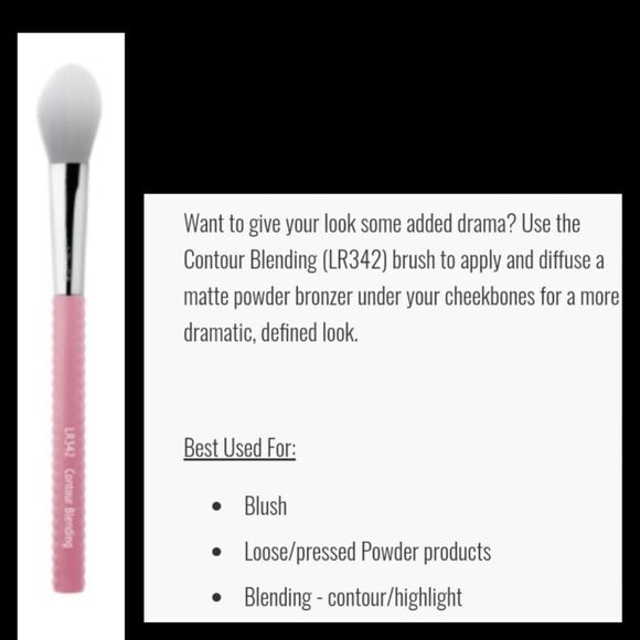 Laruce 3 Piece Contour Brush Set in Pink - Picture 4 of 11